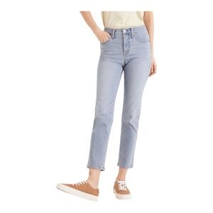 Madewell Mid-Rise Stovepipe Jeans Abell Wash Size 31P NF750 Stretch Sustainable